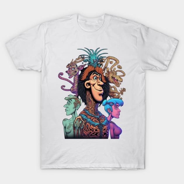 Caveman|trippy |90s cartoon T-Shirt by MindTankArt